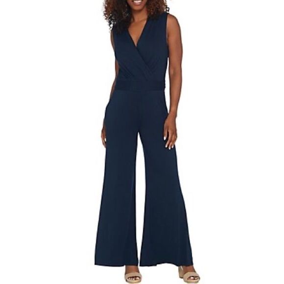Lisa Rinna Collection Sleeveless Jumpsuit - Picture 1 of 6
